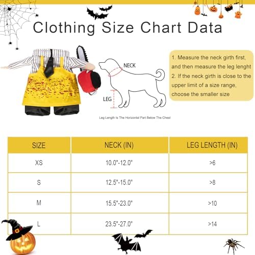 NACOCO Halloween Dog Chainsaw Costume - Pet Cosplay Clothes Cat Special Outfit Apparel Adjustable Puppy Party for Small Medium and Large Dogs(Yellow Chainsaw, XL) - Image 5