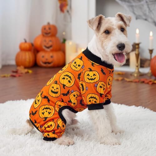 XPUDAC 4 Pack Halloween Dog Clothes Puppy Pajamas for Small Dogs, S - Image 3