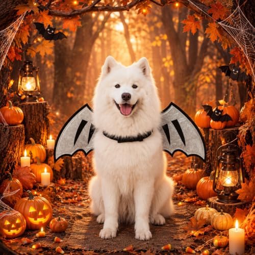 Dog Dragon Wings, Halloween Dragon Costume for Dog Cat, Silver, L - Image 4