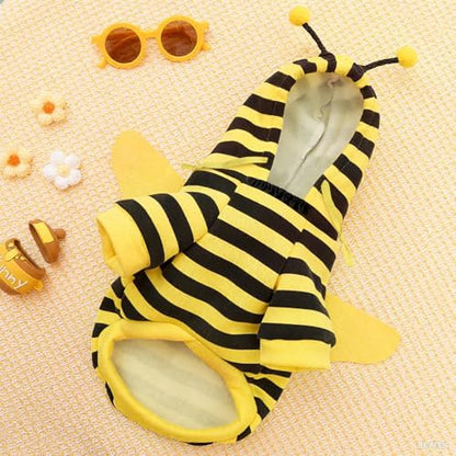 Idepet Halloween Pet Bee Costume,Dog Hoodie Bumble Cosplay Puppy Clothes - Image 5