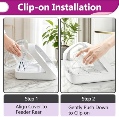 2 Pcs Pet Feeder Rear Cover Compatible with SureFeed Pet Feeder & Connect