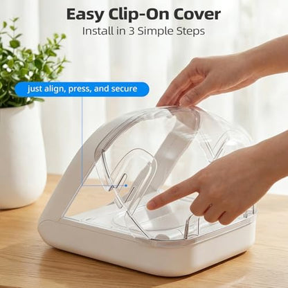 2 Pcs Rear Cover for Automatic Microchip Cat & Pet Feeder