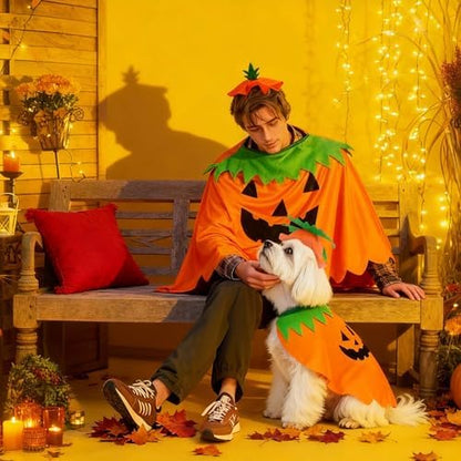 FLAdorepet Halloween Matching Dog and Owner Clothes Pet Pumpkin Costume,S - Image 4