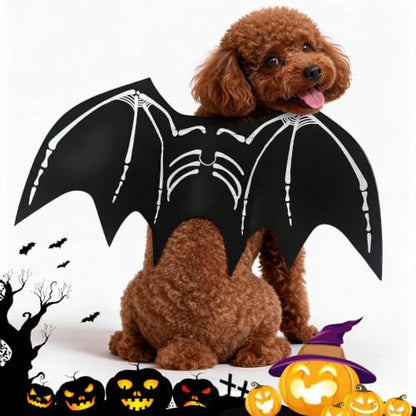 Dog Halloween Bat Wings Costume S，Pet Halloween Cosplay Apparel Small - Image 2