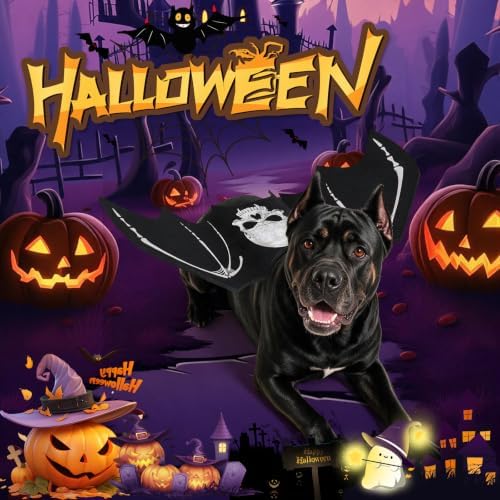 Halloween Dog bat Wing Costumes L，pet Costumes for Halloween Party - Image 6