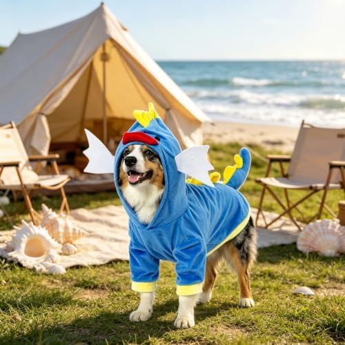 NACOCO Halloween Dog Funny Costume Pet 2026 NEW Sea Horse Hoodies Small to Large Dog Brithday Cosplay Outfits(Sea Horse,S) - Image 6