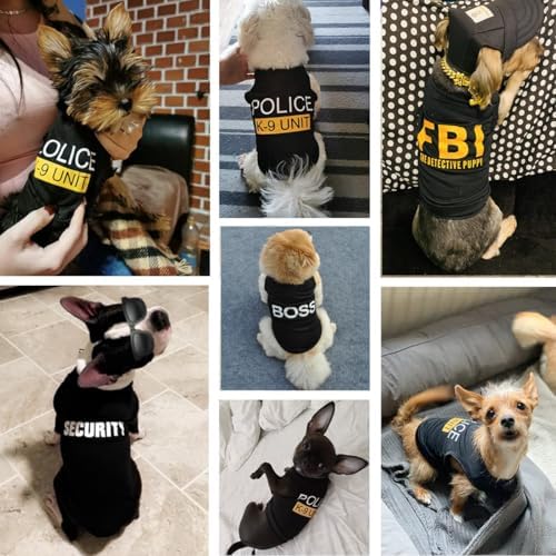 Dog Shirt 4 Pack Pet Clothes K9 Security Boss FBI Vest Costume for Cosplay - Image 7
