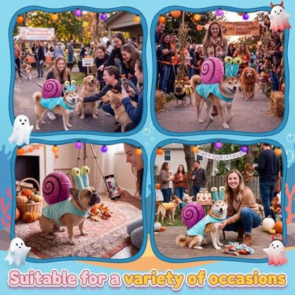 Huhumy 2 Pcs Dog Sea Snail Pet Halloween Cartoon Costume - Image 5
