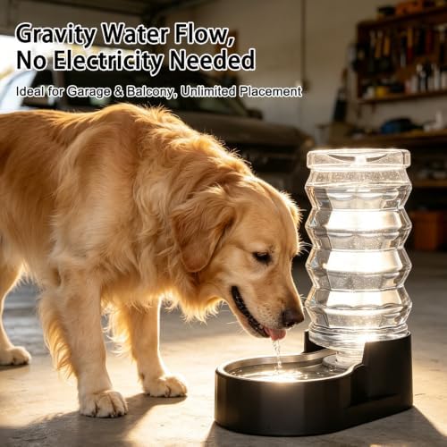 RIZZARI 9L Filtered Dog Water Dispenser: Large Capacity Multi Pet Solution