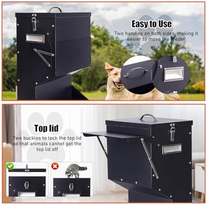 Outdoor Automatic Dog Feeder Large Breed 25 lbs Gravity Dog Feeder