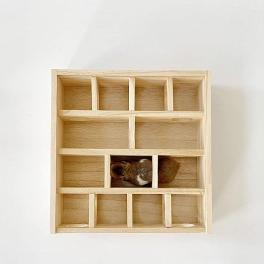 balacoo Hamster Toy Hamster Accessory Multi-Grid Mouse Maze Household Mouse Maze Chinchilla Maze Multi-Grid Maze Toy Pet Accessory Household Hamster Maze Hamster Maze Toy Wooden Mouse Maze