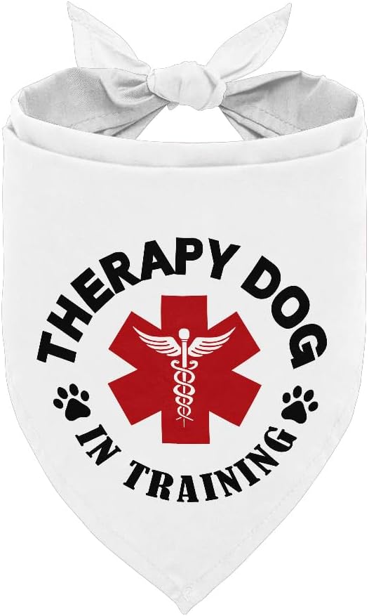 Dog Bandana, Therapy Dog Please Pet Me with, Dogs Scarf Classical Printing, Dogs Scarf Accessories, Doggy Kerchief Pet Kerchief, Christmas Birthday Thanksgiving Doggy Gift A08