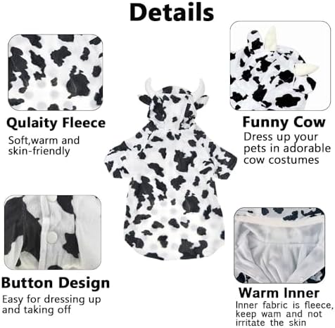 FLAdorepet Halloween Dog Cow Costume Outfits for Small Medium Large Dog,4XL - Image 6