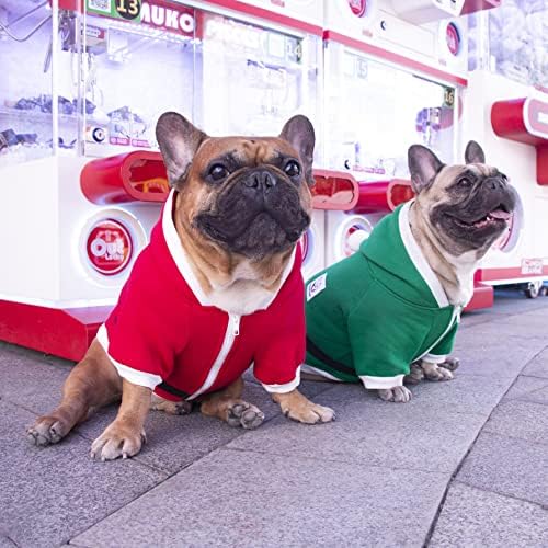 iChoue French Bulldog Christmas Santa Claus Father Costume Clothes, M - Image 4