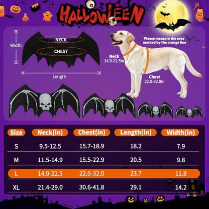 Halloween Dog bat Wing Costumes L，pet Costumes for Halloween Party - Image 3