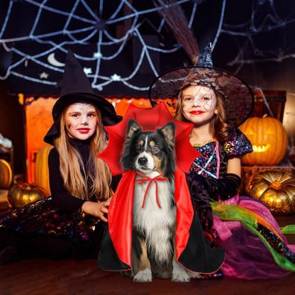 Halloween Dog Cat Costume Vampire Devil Cape for M or L Adjustable Cloak - Image 4