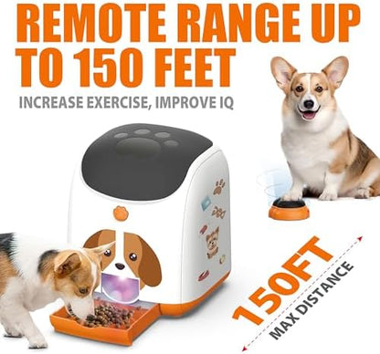Dog Puzzle Feeder Toy – Remote Control Automatic Treat Dispenser with Light, Interactive IQ Training Slow Feeder, Large Capacity for All Dog Breeds