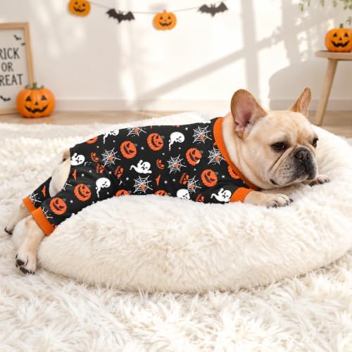 Dog Halloween Pajamas for Small Medium Dog Halloween Pjs Dog Onesie Cute Soft Breathable Puppy Pet Stretchy Dogs Recovery Suit for Boy Girl-L - Image 3