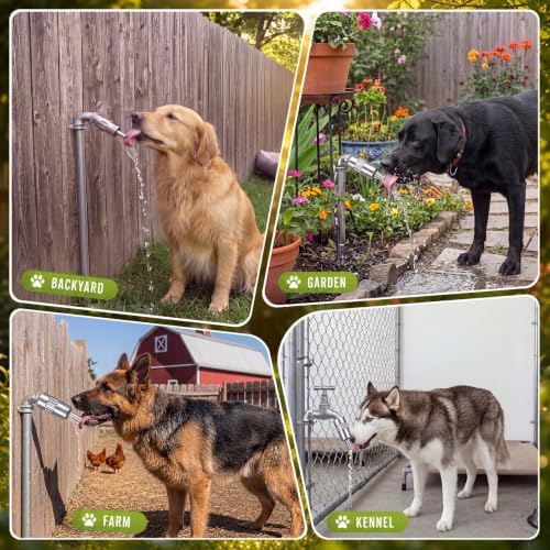 Newtay 4 Pcs Outdoor Automatic Dog Water Spigot Hose Attachment