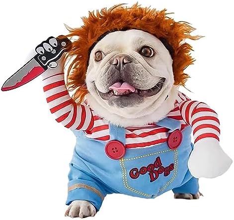 Pet Halloween Costume, Dog Funny Costume Halloween Cosplay Outfits Cute Clothes Adjustable Party Dress Up Apparel Accessories for Small Medium Large Dogs (Medium) by AIMICOCA