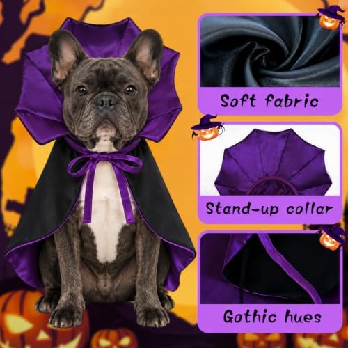 Small Dog Costume for Halloween, Vampire Cloak Dog Halloween Costume, Devil Cape Halloween Costumes for Small Dogs - Image 5