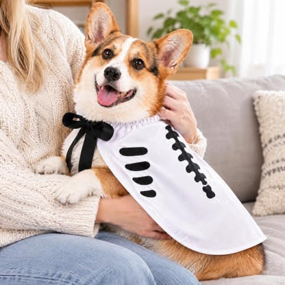 Halloween Skull Costume,Skeleton Dog Cape for Medium Large Pets(M) - Image 4