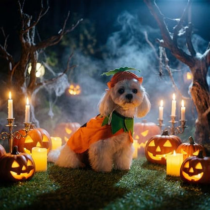 FLAdorepet Halloween Matching Dog and Owner Clothes Pet Pumpkin Costume,S - Image 7