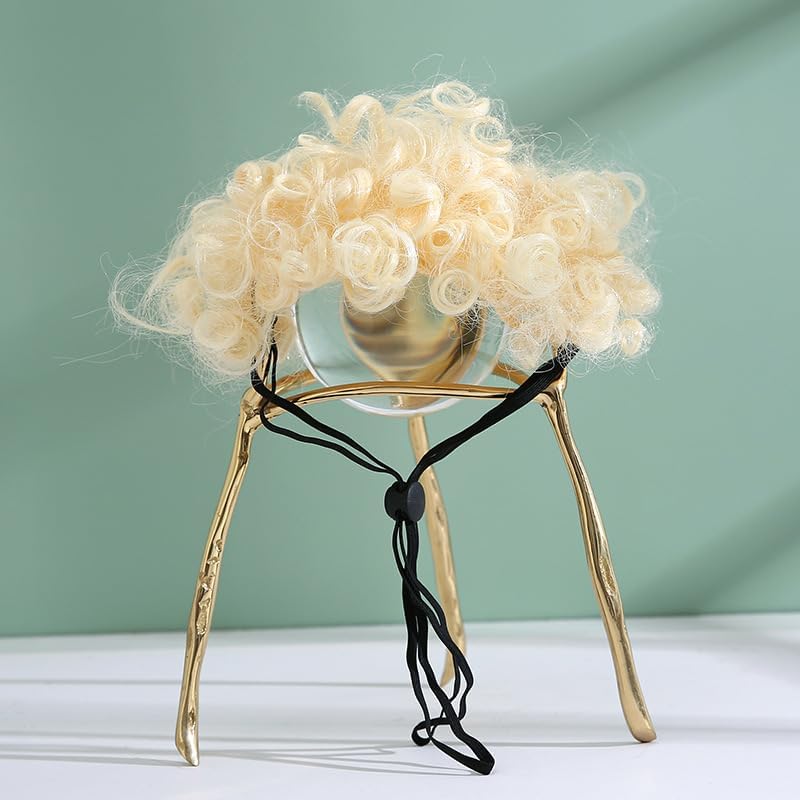 Spa Day Dog Costume Cosplay Wig, Curly Hair Pet Cat Wigs for Halloween Parties Dog Hats Wigs for Small Medium and Large Dogs Adjustable(Pet Head Circumference 6-27 inches) - Image 2