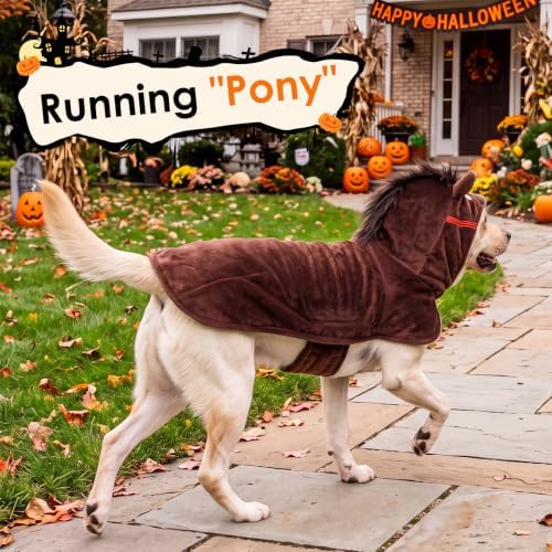 Funny Hoodied Dog Coat for Cold Weather, Horse Costume Cosplay for Hallowen - Image 3