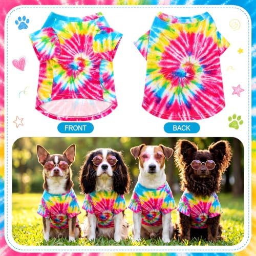 Hillban 5 Pcs Hippie Dog Costume Halloween Pet Costume Accessories, S - Image 3