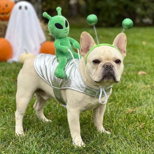Halloween Alien Dog Costume Outfit Headband for Small Large Dog L - Image 2