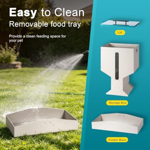 60L Automatic Dog Feeder for 2 Large Breed Gravity Dog Feeder