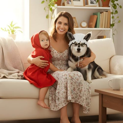 Haysandy 3 Pcs Halloween Big Bad Wolf Dog Costume Granny Costume, Medium - Image 4