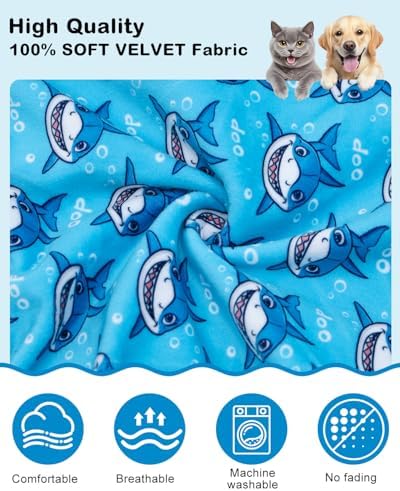 CuteBone Shark Costume Dog Pajamas, Stretchy Spandex Crystal Velvet Sleepwear Coat for Small Dogs, Soft & Warm Pet Outfit Clothes for Cold Weather, Cozy Pullover Design COSP07-3XL - Image 4