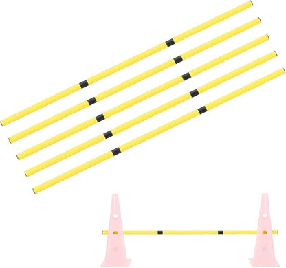 5 Pack Replacement Poles for Dog Agility Jumps Equipment Set, 41 Inches Long Each, No Cones