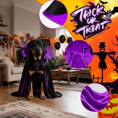 Vampire Cloak Dog Halloween Costumes for Large XL Dogs Dog Devil Cape - Image 4