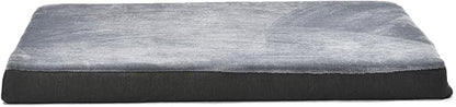 Amazon Basics Dog Bed with Cooling Gel Memory Foam, Machine Washable Removable Cover, Anti-Slip Bottom, Pressure-Relief Support for Dogs up to 90lbs, Extra Large (41" x 29"), Grey