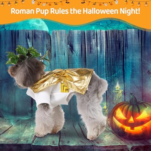 Roman Toga Dog Halloween Costumes, Pet Dog Costume Fashion Cosplay Clothes Dress Outfit for Small Medium Dogs Christmas Special Events Photo Props Dress up Accessories X-Large - Image 2
