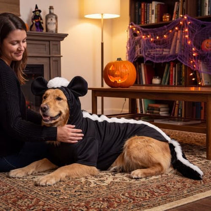 Dansydaisy 1 Set X-Large Dog Skunk Costume Halloween Pet Cosplay Costumes - Image 4