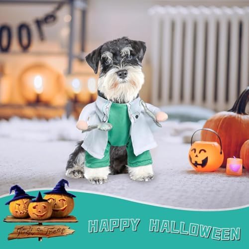 DELIFUR Dog Halloween Dentist Costume - Pet Doctor Dress Up Costume Funny Apparel Uniform Adjustable Doctor Cosplay Outfit for Cat and Small Dog (X-Small) - Image 4