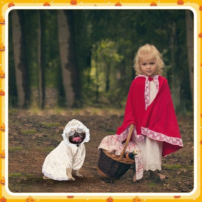 3 Pcs Old Lady Costume for Dog Grandmas Dogs Costume Include Halloween Dogs Costumes and Hat Funny Retro Sunglasses for Halloween Dog Party Cosplay (XL) - Image 7