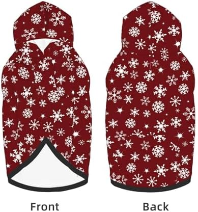 Christmas Costume for Dogs Snowflakes Hoodie Winter Christmas Cosplay Clothes Sweaters Outfits Pullover Pets' Sweatshirt Hoodies with Pocket for Medium Large Dogs-M - Image 4