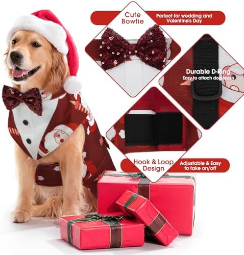 Kuoser Dog Tuxedo, Dog Suit and Bandana Set, Dogs Costume with D-Ring - Image 2