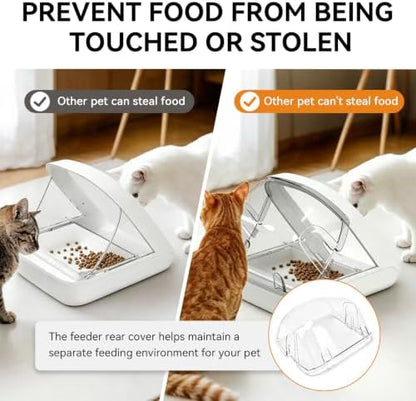 Pet Feeder Rear Cover for Automatic Microchip Pet Cat Feeders, 1 Pack