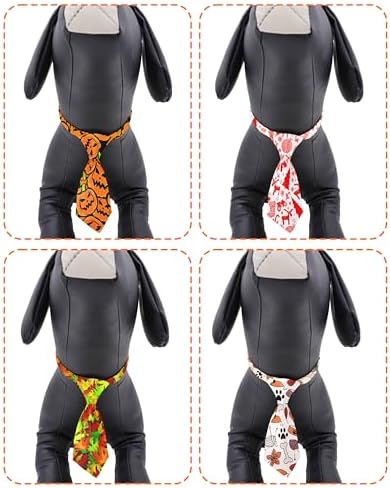 PET SHOW 10 Pack Holiday Winter Dog Ties Neckties XL for Extra Large Dogs - Image 4