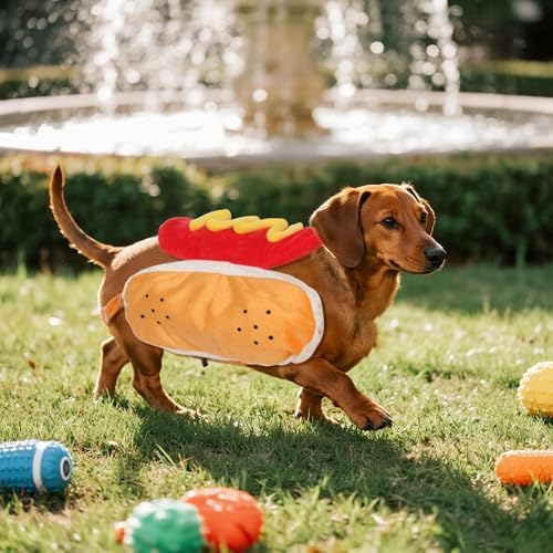 hoyuwak Hot Dog Pet Costume Funny Cute Food Hot Dog Costume - Image 7