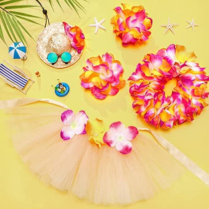 Chunful 6 Pcs Dog Hawaiian Costume, Tutu Skirt Sunglasses Hat for Puppy - Image 6