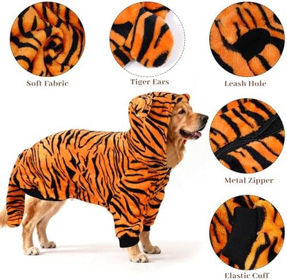Topbuti Dog Halloween Tiger Costume Dog Hoodies Sweaters Pet Funny Clothes - Image 3