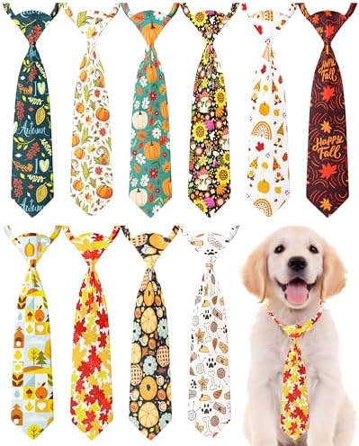 PET SHOW 10 Pack Fall Dog Ties Neckties for Medium Dogs by PETSHOW