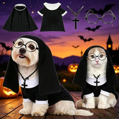 Cat Puppy Costume Priest Nun Outfit (Nun,Small) by Unknown